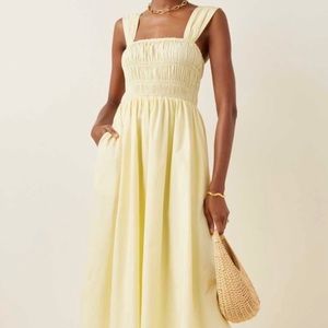 Staud Cotton Yellow Summer Dress